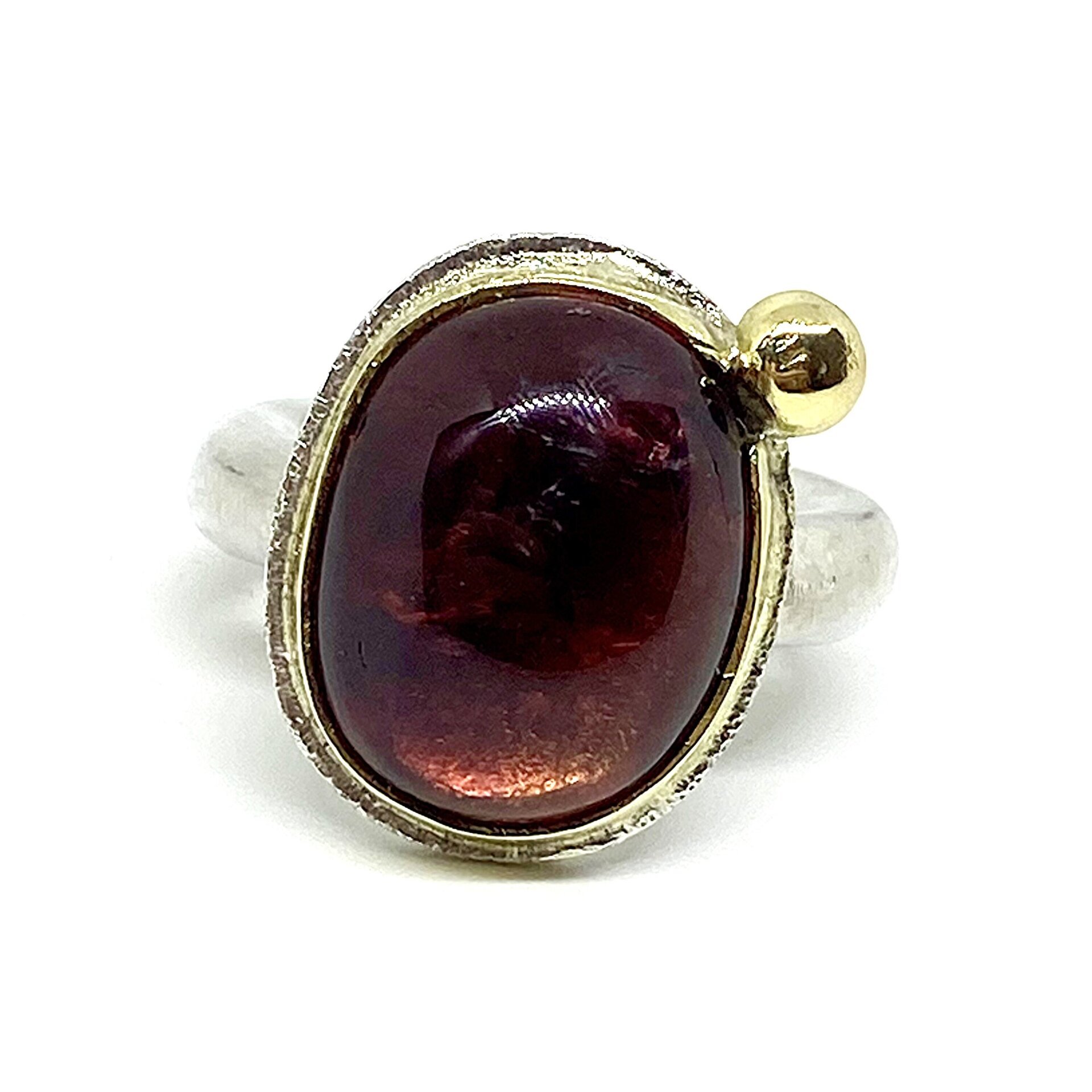 Magnífico anillo con preciosa y gran Turmalina natural (Rosa/Púrpura). Anillo. - 3