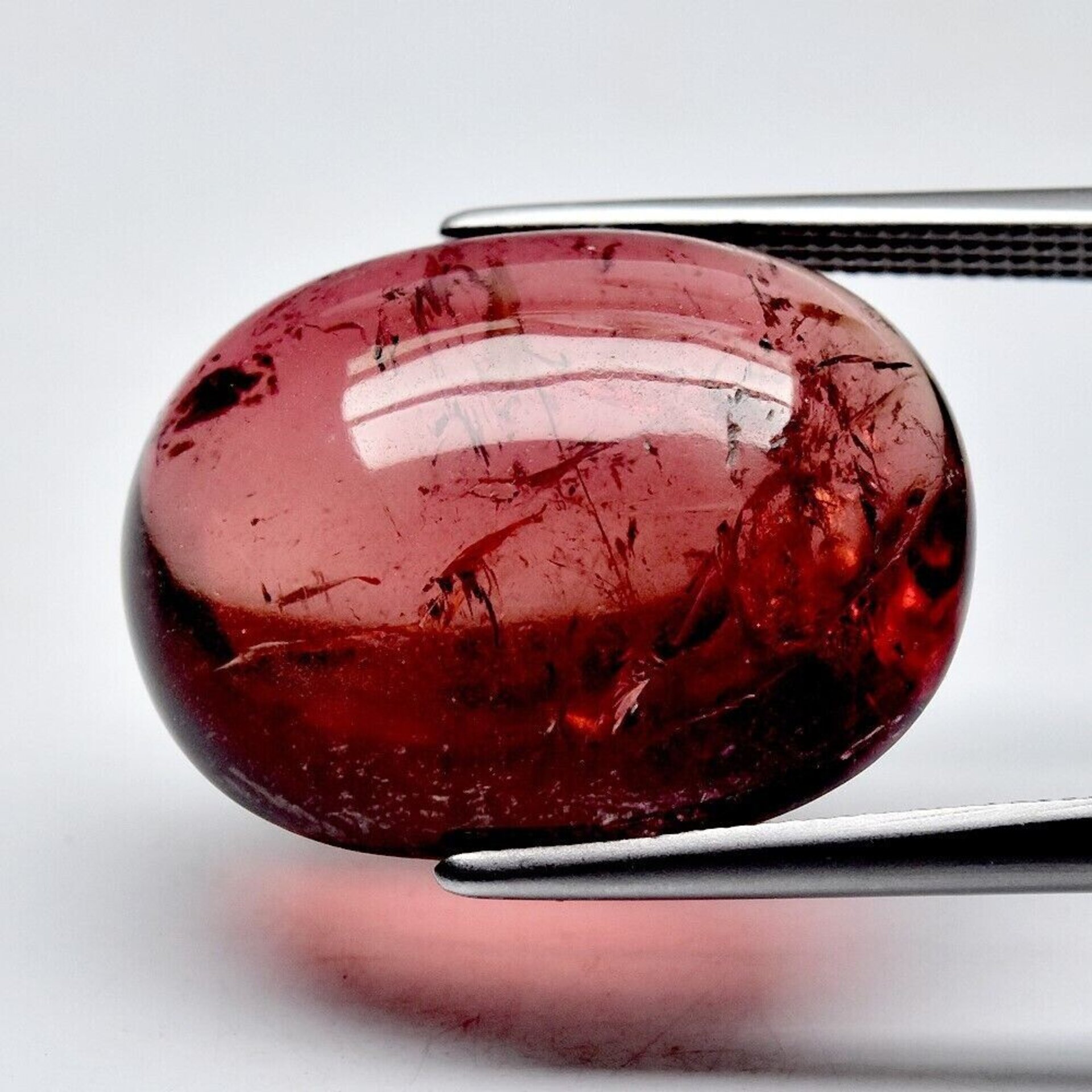 Magnífico anillo con preciosa y gran Turmalina natural (Rosa/Púrpura). Anillo. - 6