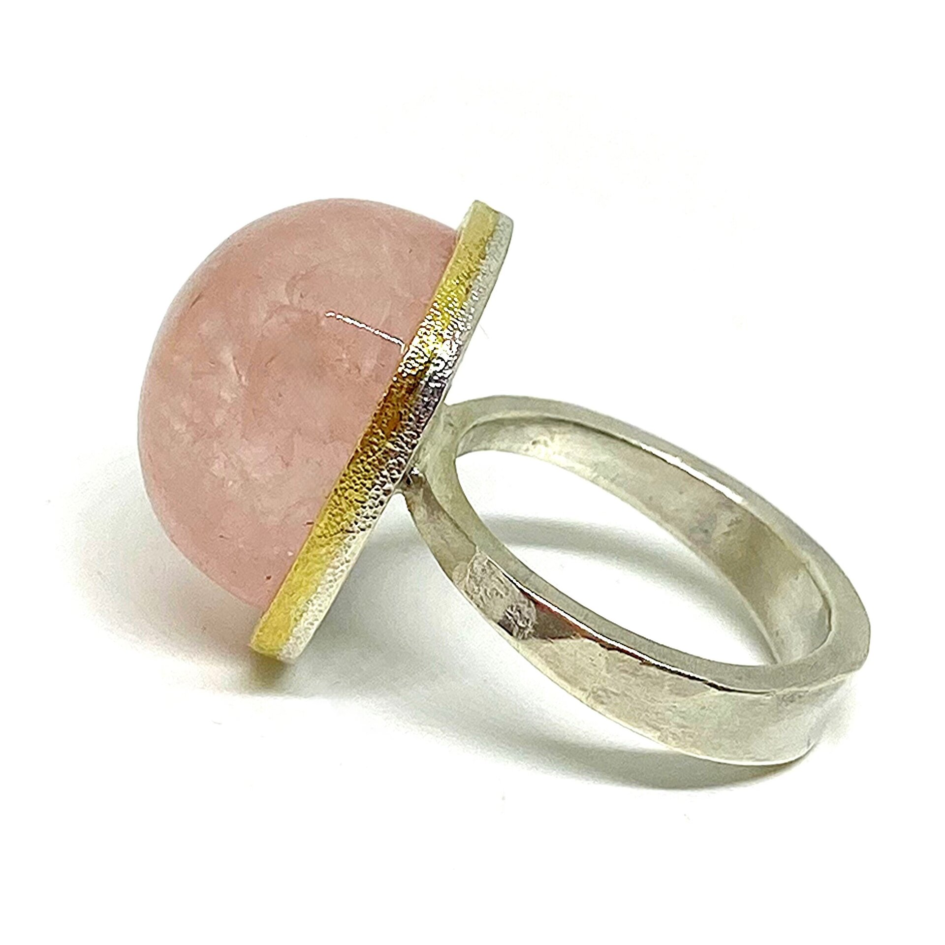 Extraordinario gran anillo con magnífica y gran Morganita natural - 4