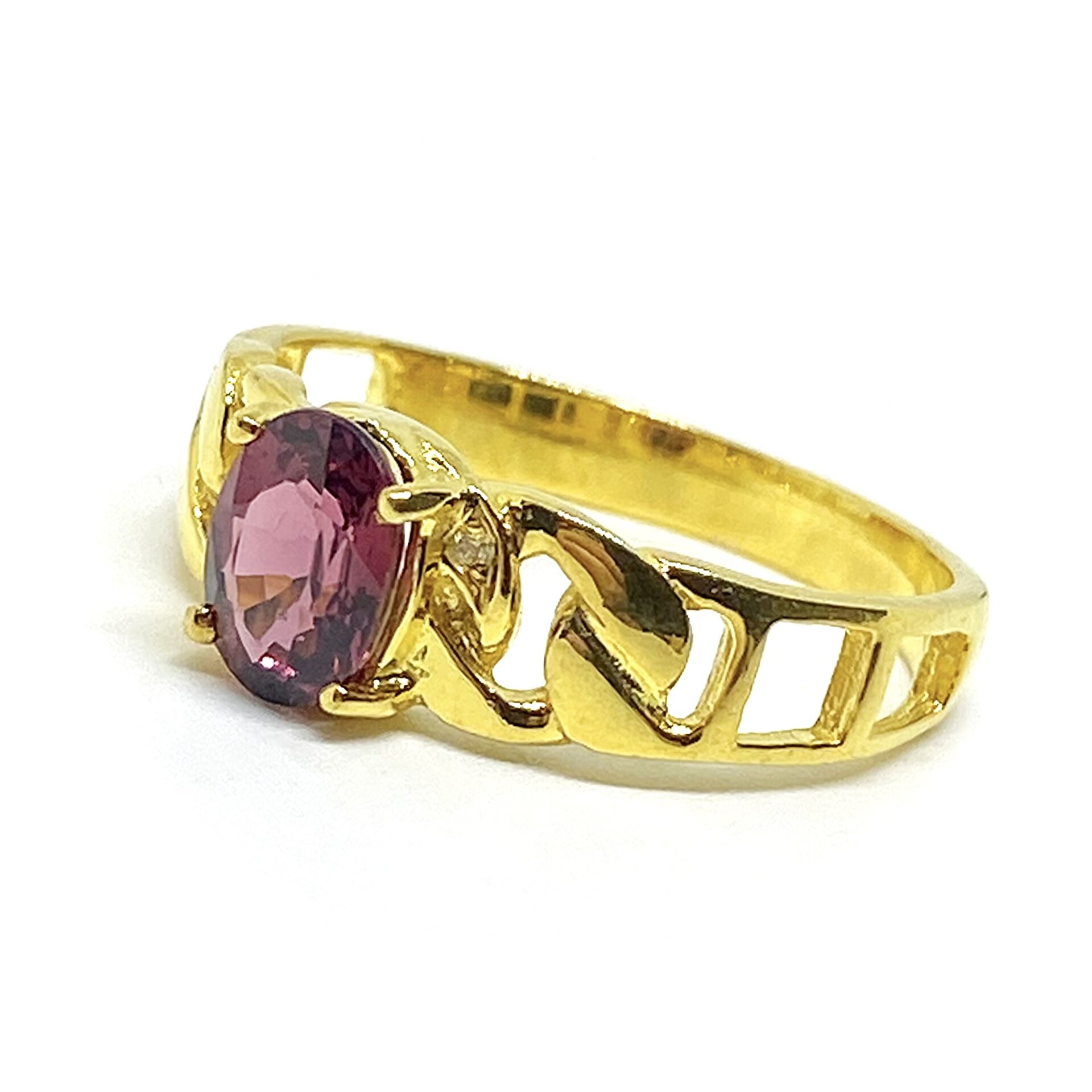 Precioso anillo solitario en Plata de Ley con 2 zafiros blancos - 4