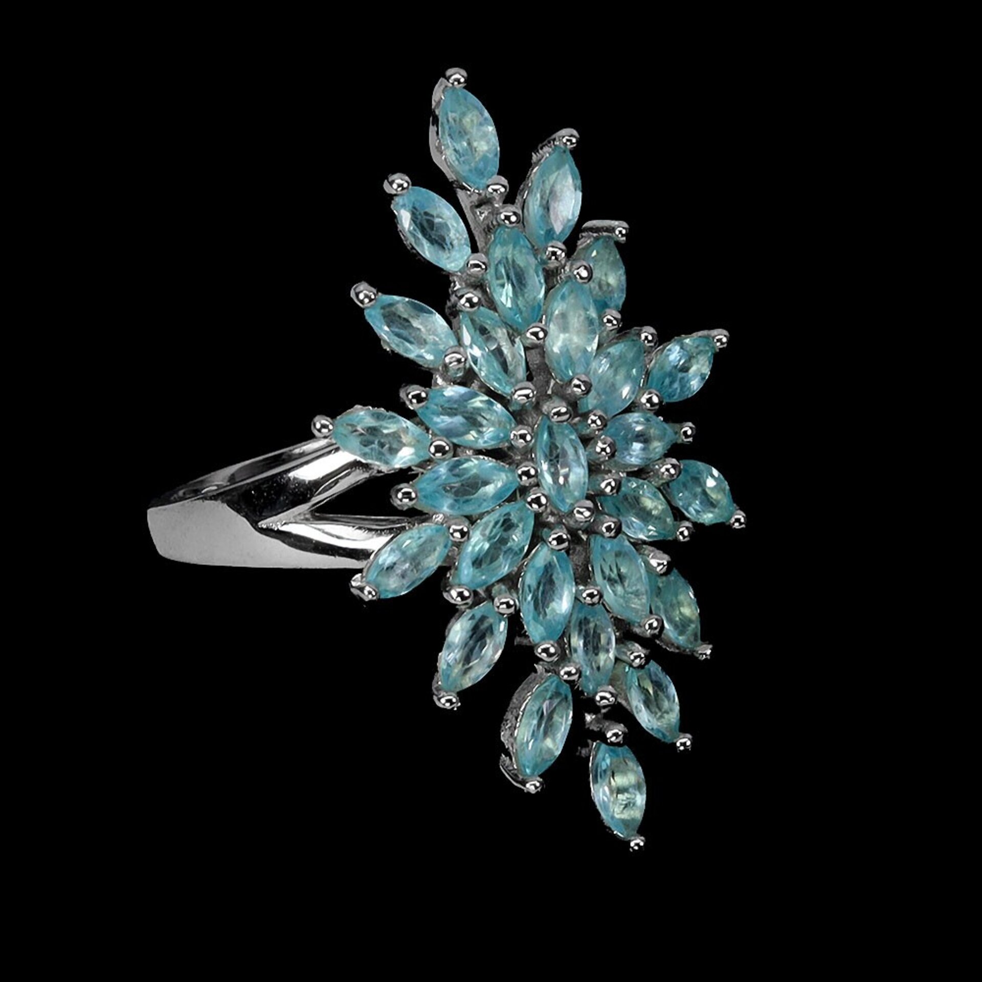 Conjunto Único y Exclusivo de anillo y colgante con preciosas Apatitas. - 6