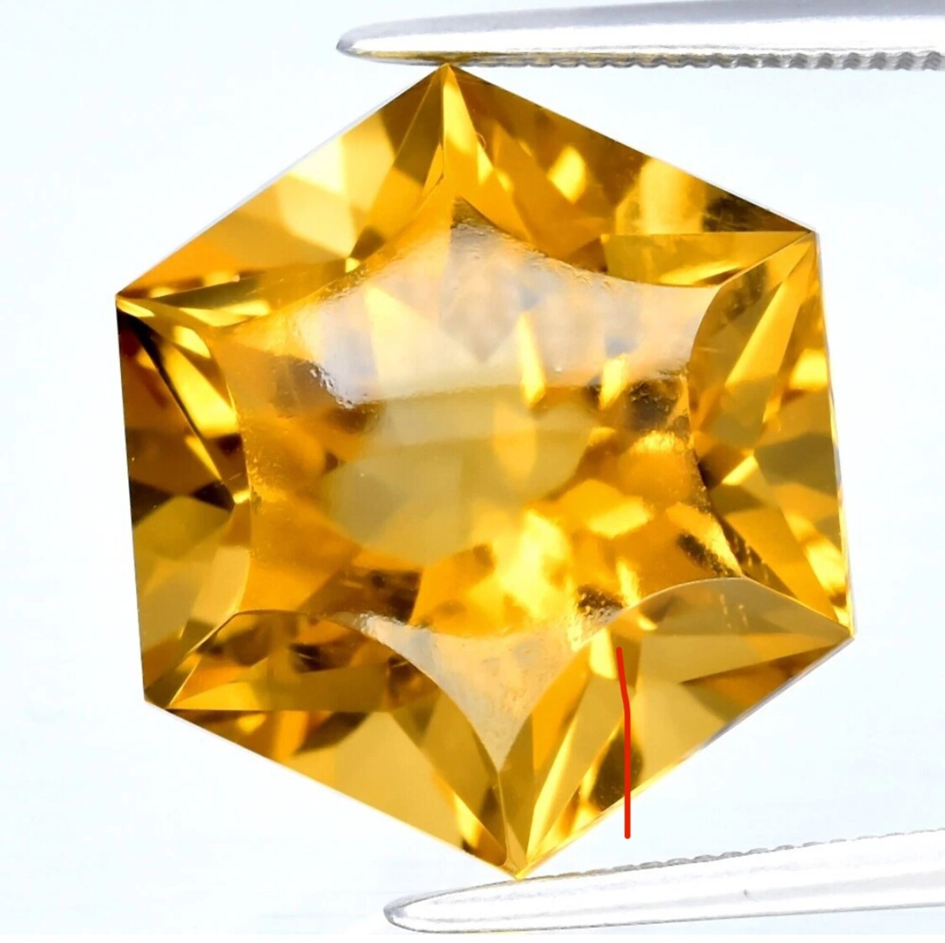 Precioso y gran anillo con precioso Citrino natural del Brasil. - 8
