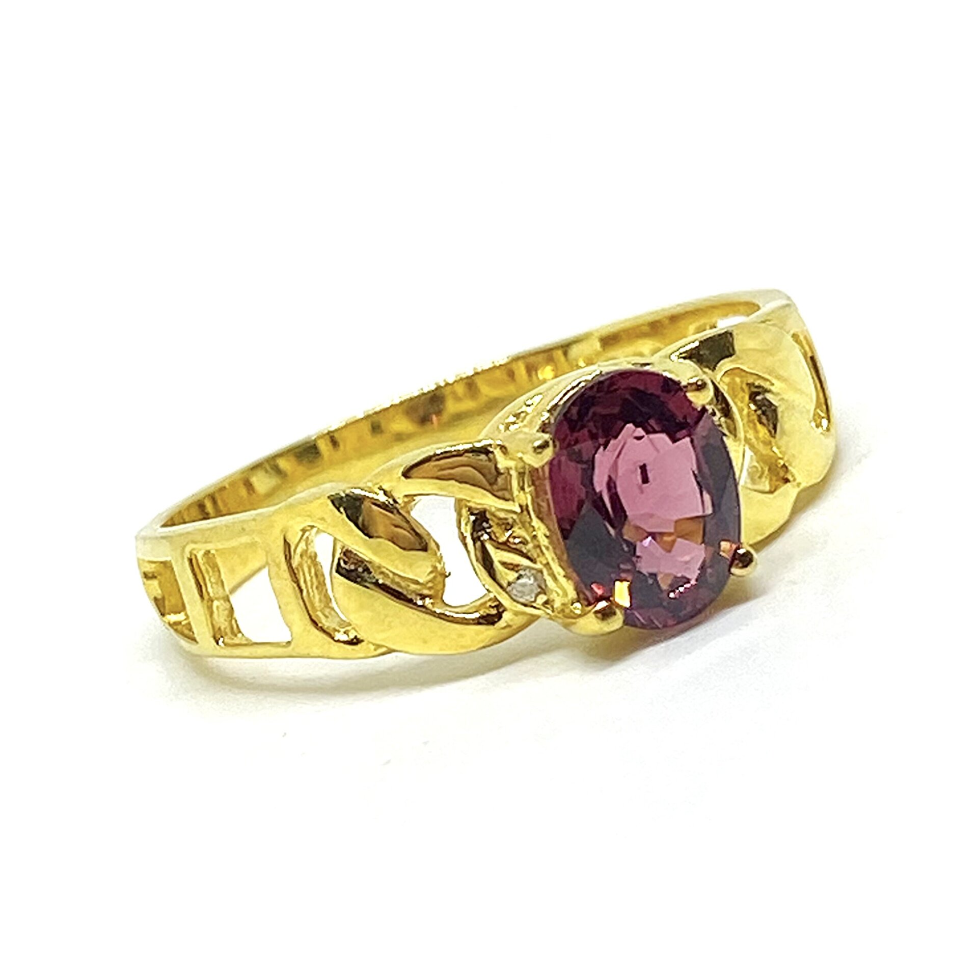 Precioso anillo solitario en Plata de Ley con 2 zafiros blancos - 3