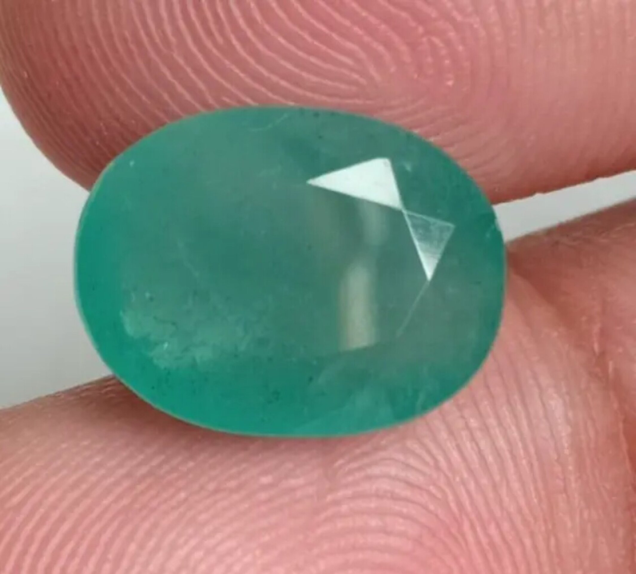 Extraordinario anillo con garras en Oro de 18K y Plata de Ley con preciosa - 5
