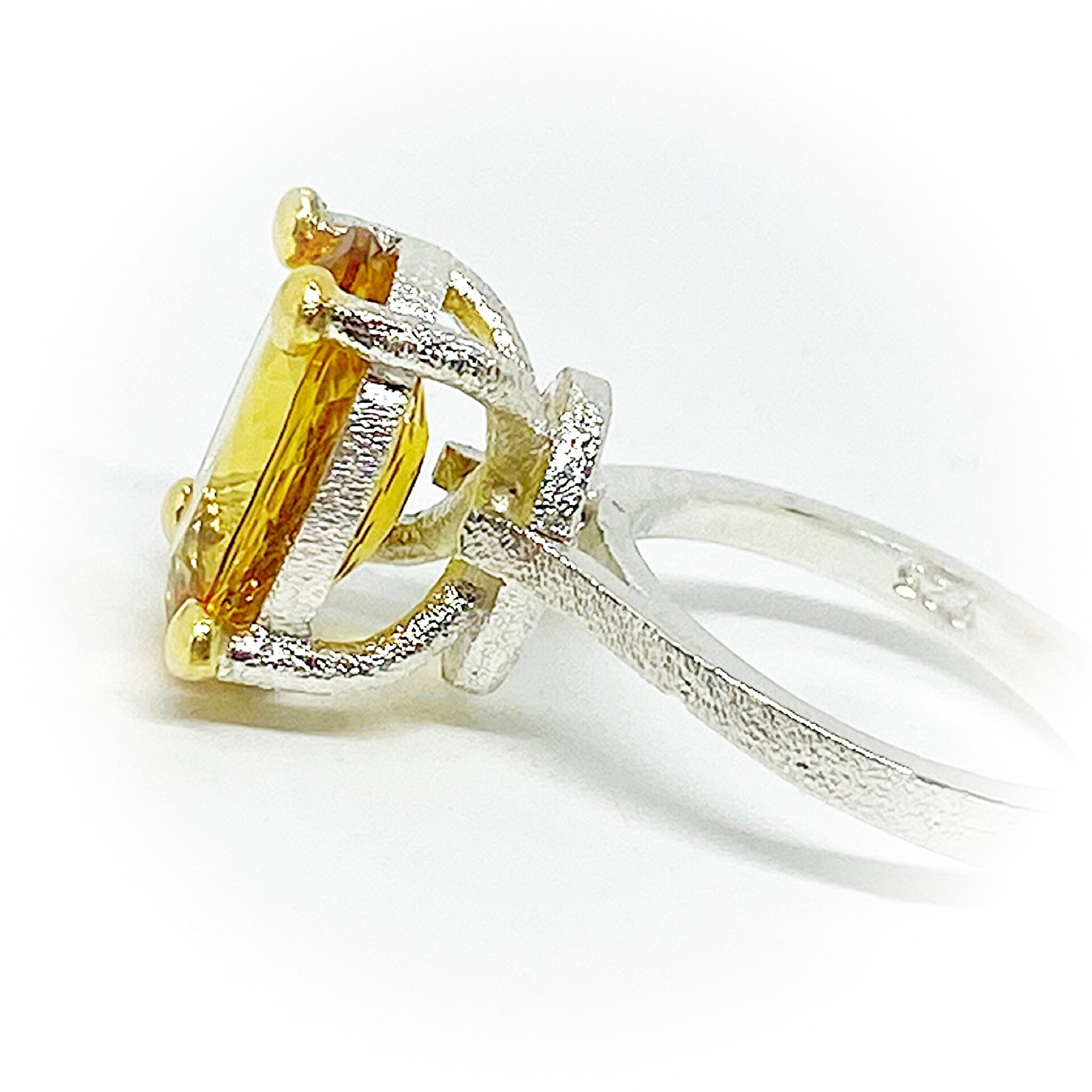 Uau! Extraordinario anillo con precioso Heliodoro dorado (Berilo amarillo) natur - 4
