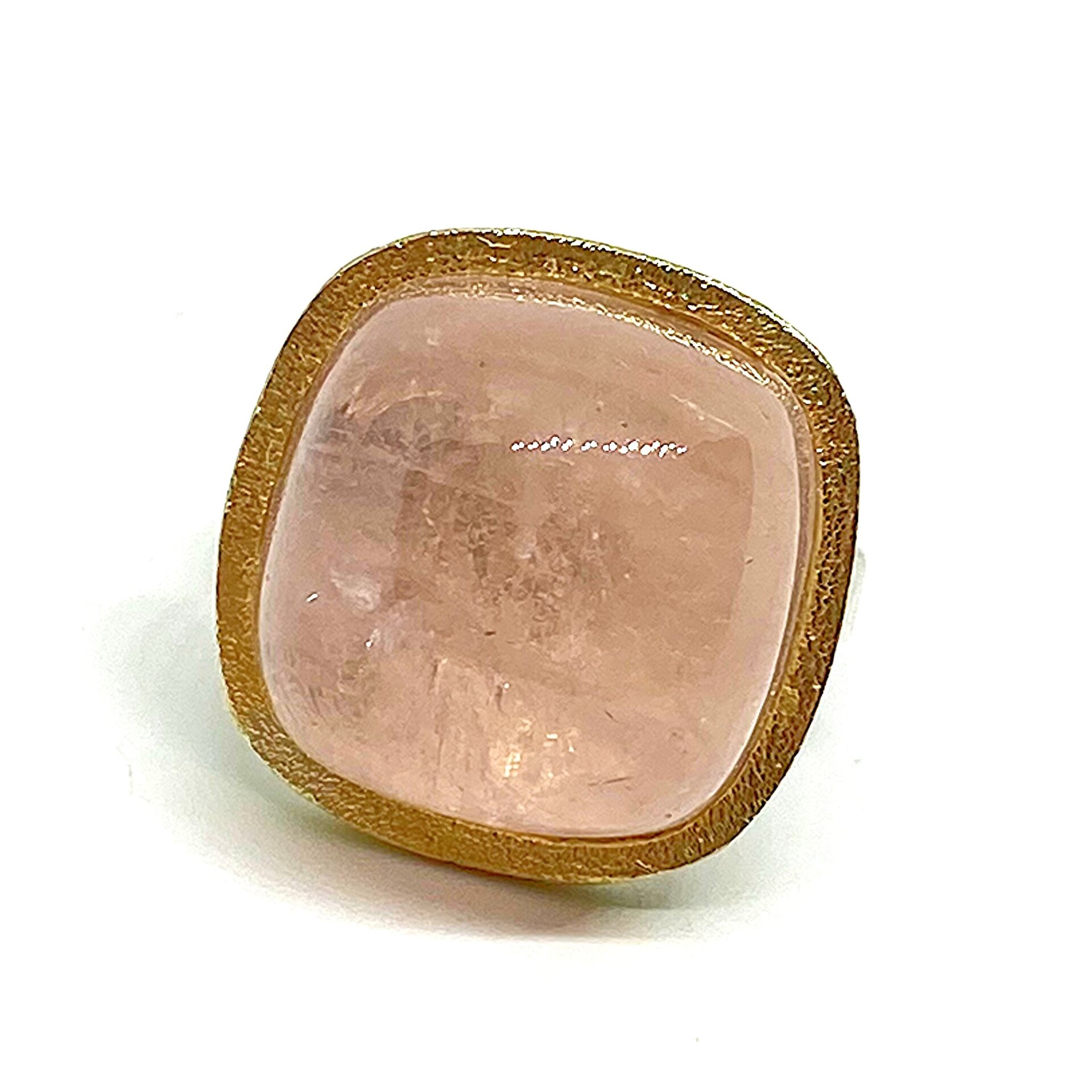 Extraordinario gran anillo con magnífica y gran Morganita natural - 3