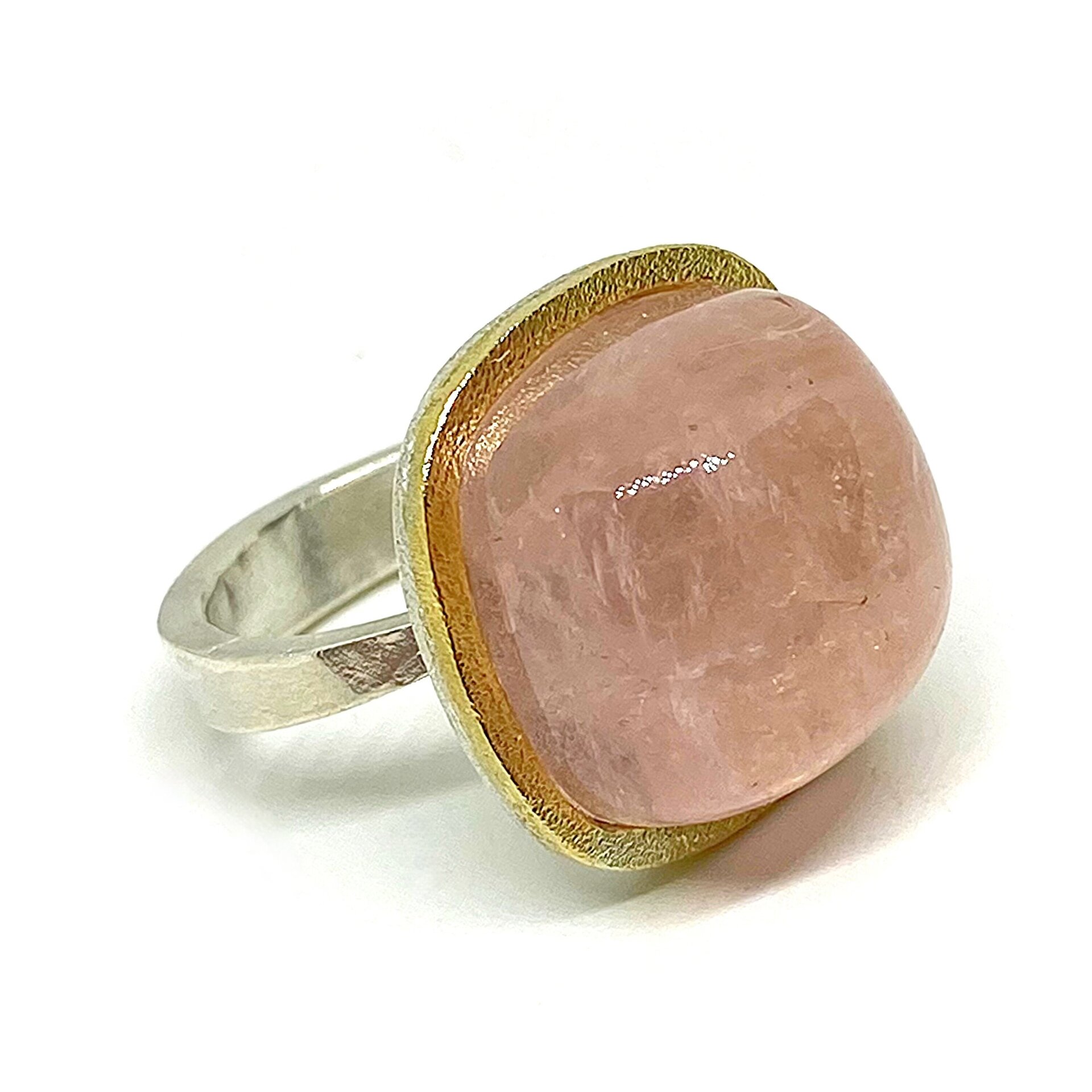 Extraordinario gran anillo con magnífica y gran Morganita natural - 5